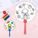 Astronaut Colouring Hand Fan Set