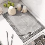 Grey Marble Countertop Utility Mat